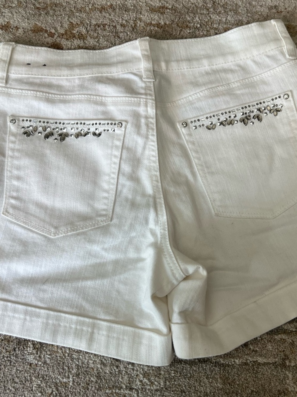 White House Black Market White Jean Shorts